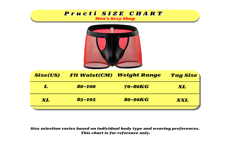 Pructi Men&#39;s Sissy Briefs, Through Lace Boxer Briefs