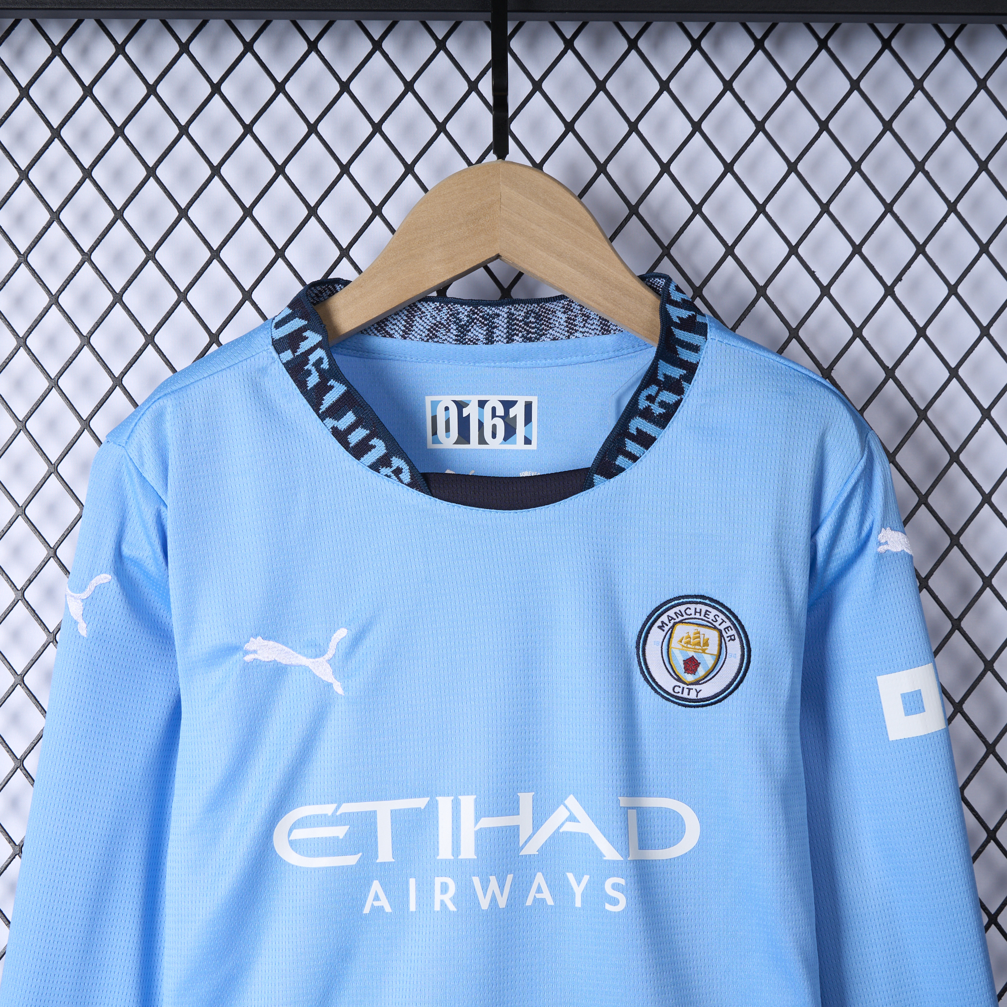 ManixJersey.com | Manchester City 24-25 Home Long Sleeve Kids Kit -Customize Name, Number and Patch | Worldwide Shipping