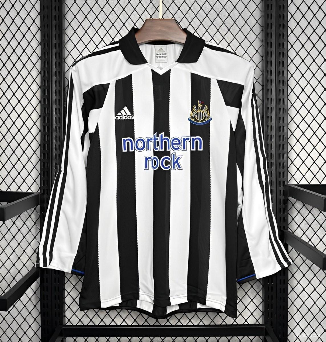 GlobeJersey-Retro Newcastle United 2003-05 Home Long Sleeve Jersey