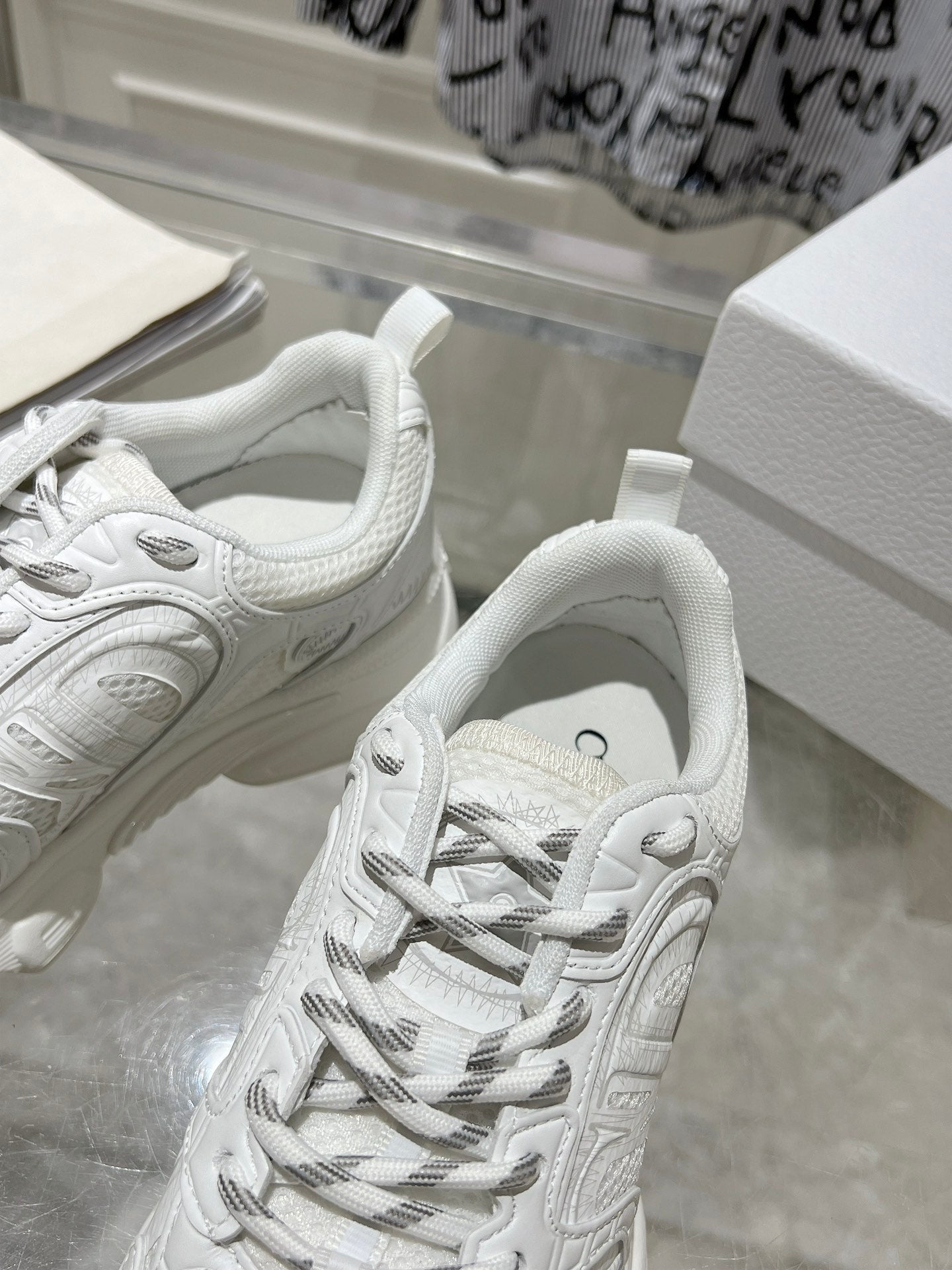 DIOR 25S CHRONO SNEAKER 45MM IN MESH WITH WHITE CALFSKIN、mysite、Cacoeks
