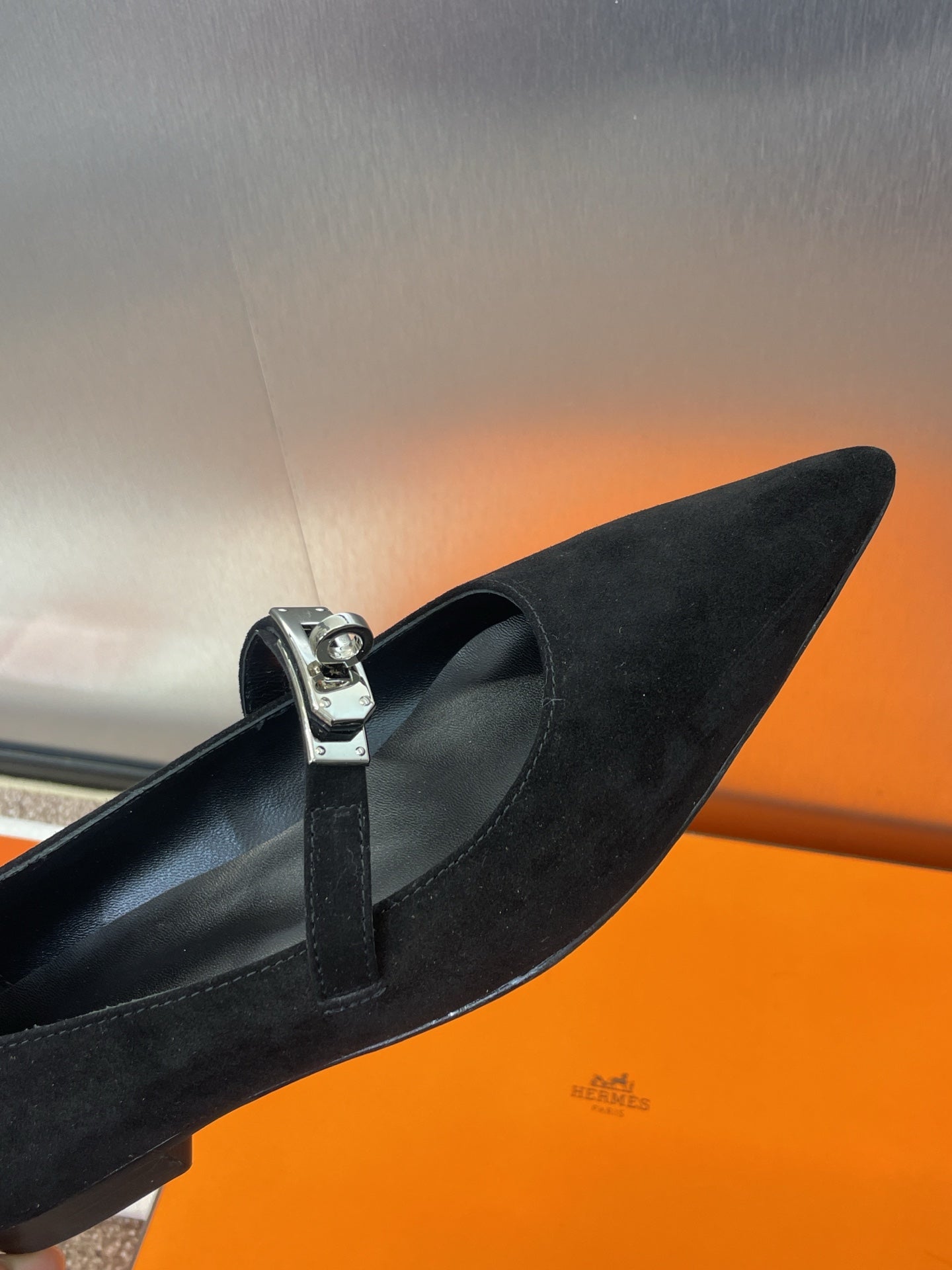 KIARA FLAT PUMP IN BLACK SUEDE、mysite、Cacoeks