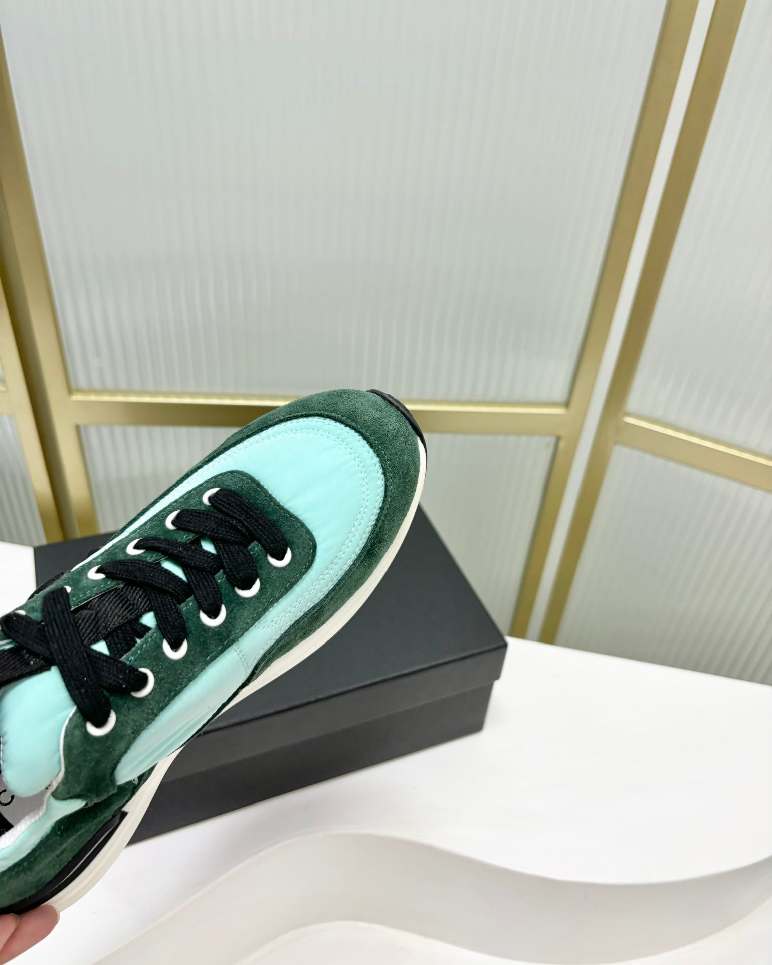 SNEAKER IN GREEN MINT MIX FOREST GREEN SUEDE、mysite、Cacoeks