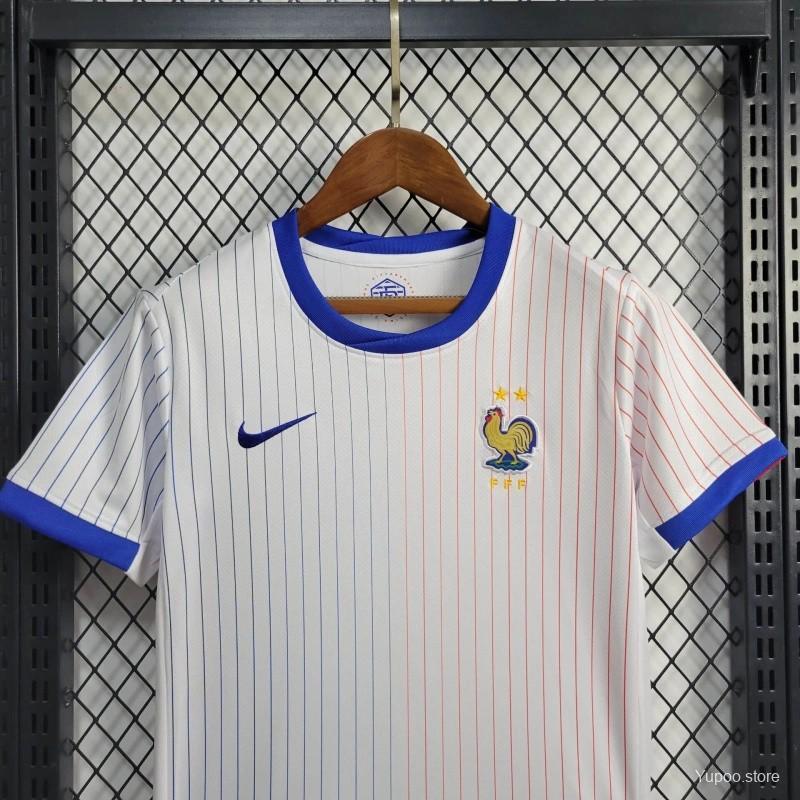 Higojerseys-France 2024 Away Stadium Kids Kit