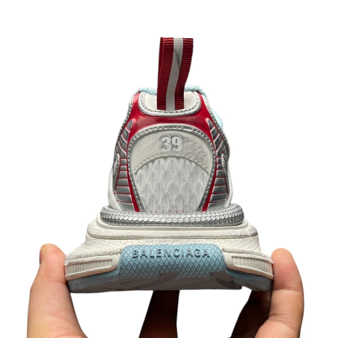 Balenciaga 3XL Extreme Laces B Sneaker in White Red Turquoise Grey、mysite、Cacoeks