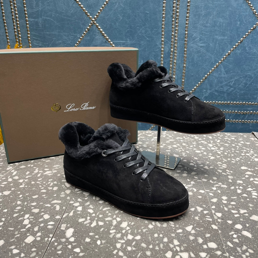 LP WINTER NUAGES SNEAKERS BLACK LAMBSKIN、mysite、Cacoeks