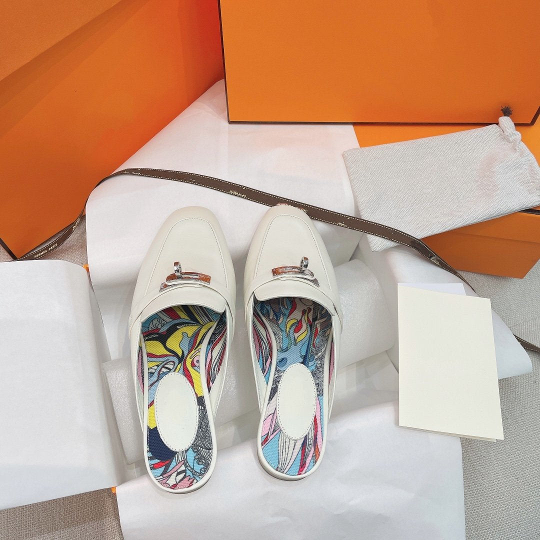 0Z Mule White Calfskin、mysite、Cacoeks