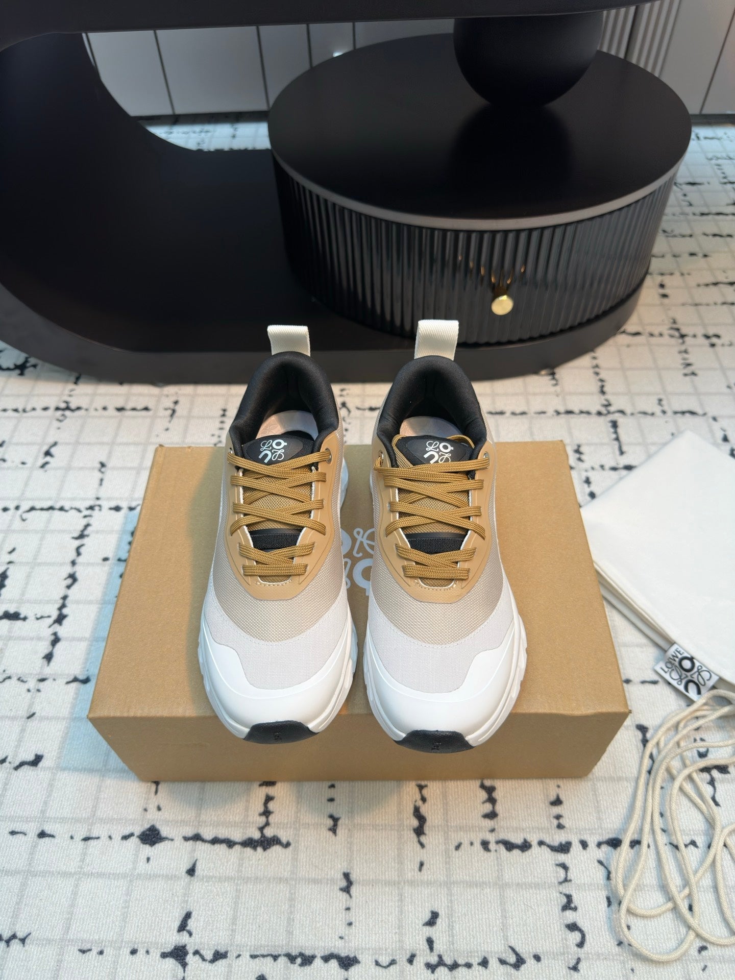 LW CLOUDTILT 2.0 SNEAKER TAN AND WHITE POLYESTER、mysite、Cacoeks