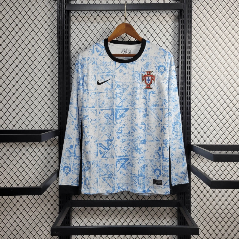 ManixJersey.com | Portugal 2024 Away Stadium Long Sleeve Jersey - Fans Version -Customize Name, Number and Patch | Worldwide Shipping