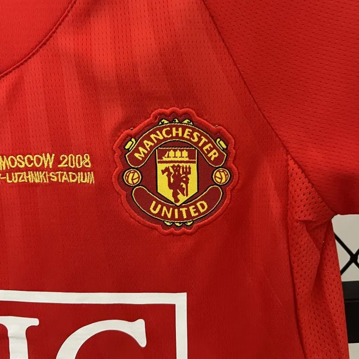 2007/2008 Retro Manchester United Home Football Shirt 1:1 Thai Quality Kids Size:football jersey mysite: unitedjerseyfootball 邓江浪:football