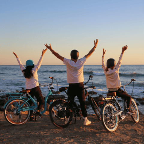 Family_Celebrating_with_Simple_Step-Thru_500W_at_the_Beach