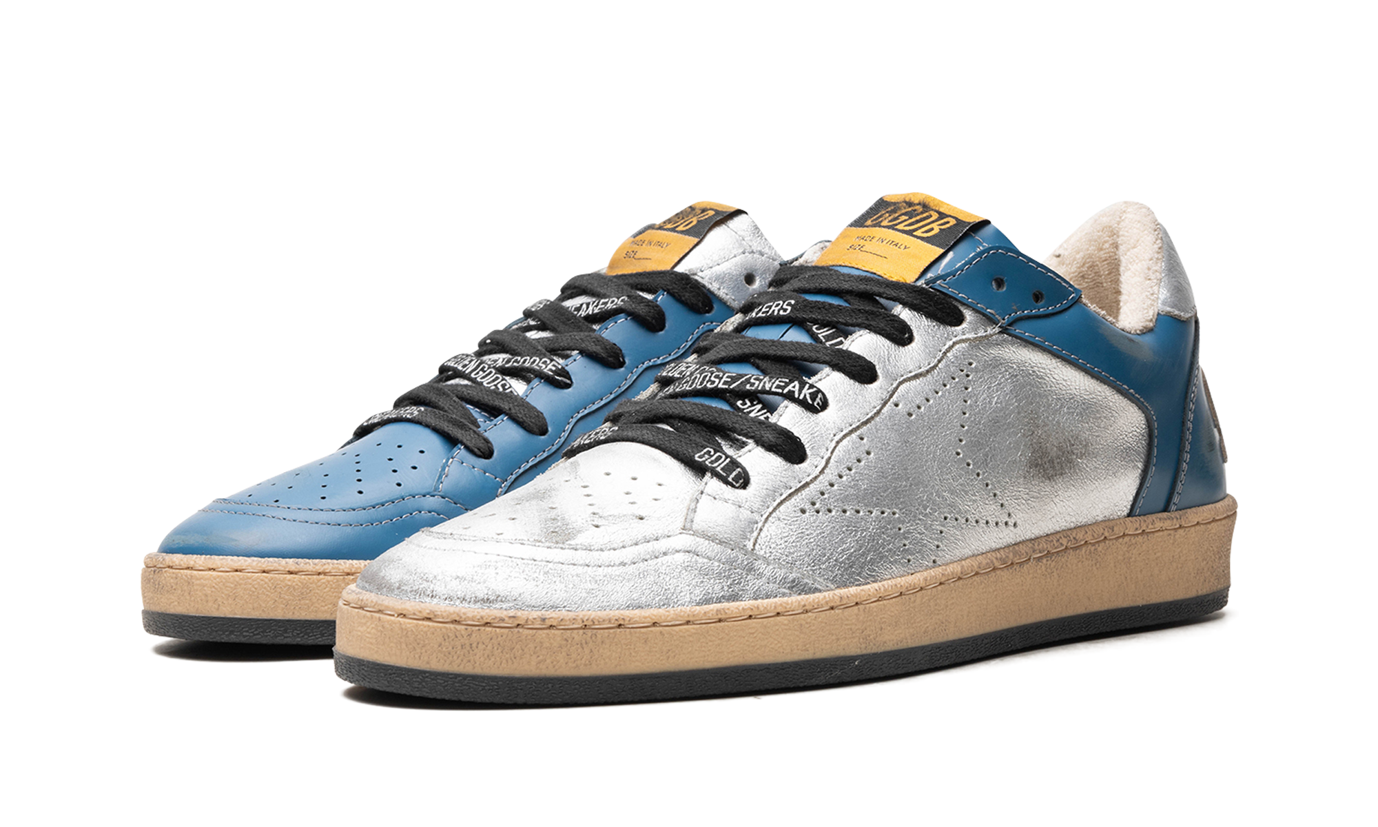 BALL STAR SHINY LEATHER AND LAMINATED UPPER SHINY LEATHER TOE TONGUE AND HEEL LAMINATED SPUR SKATE S "BLUE IVORY"、mysite、Cacoeks