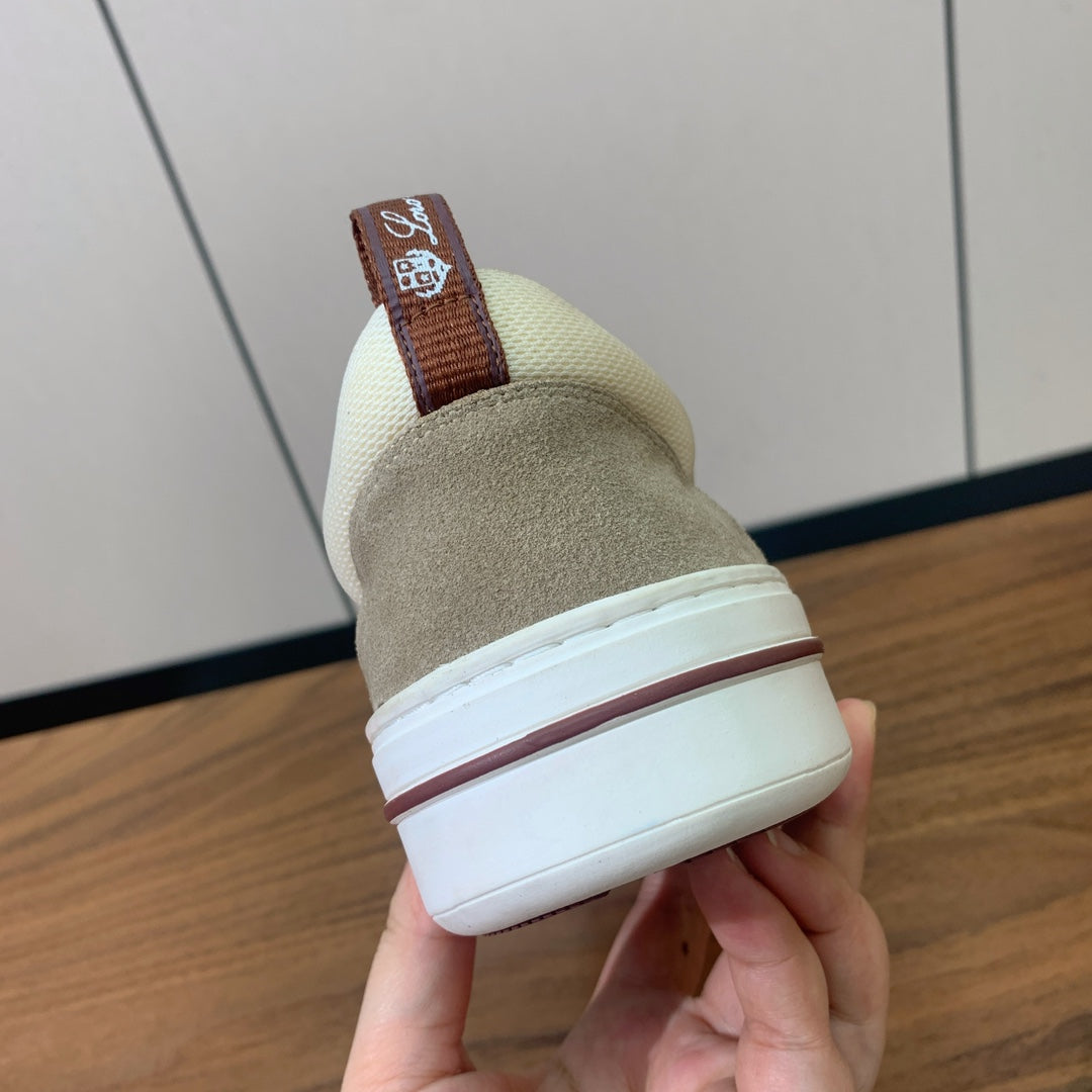 LP NEWPORT WALK SNEAKERS KHAKI AND CREAMY WHITE SUEDE、mysite、Cacoeks