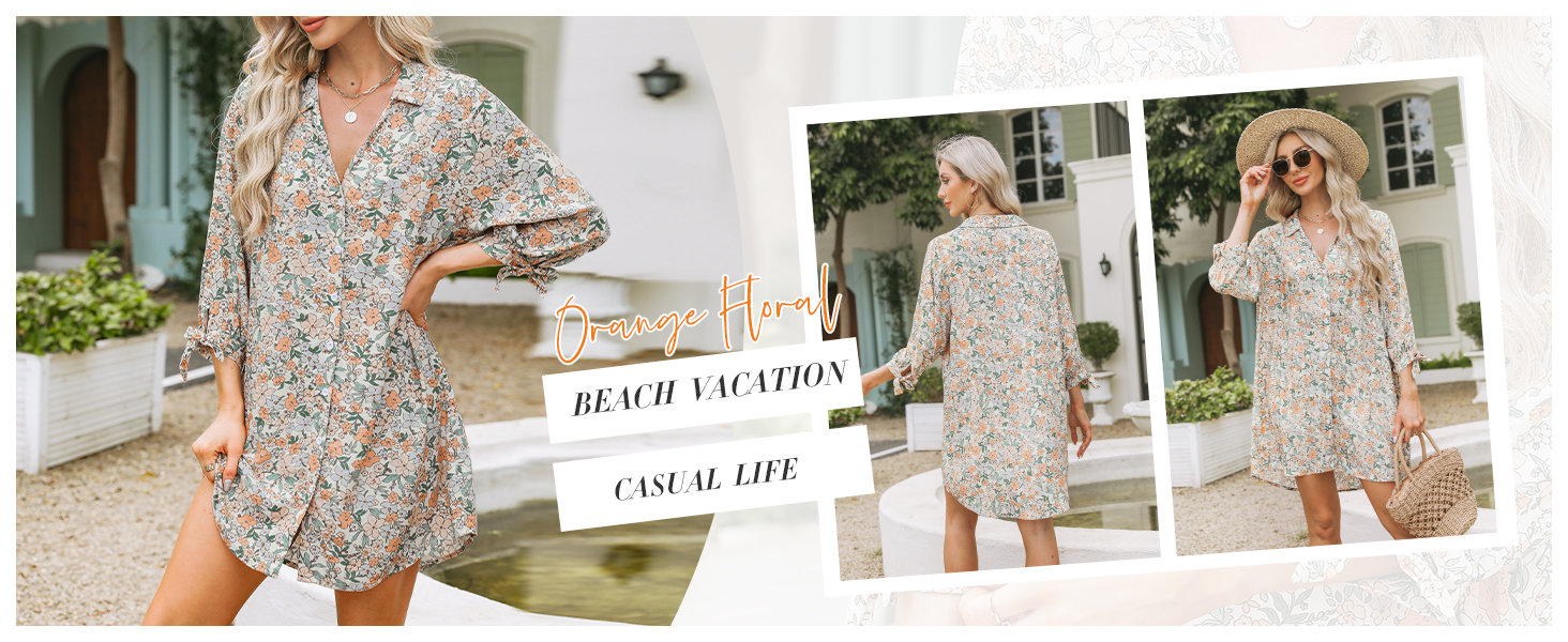Orange Floral