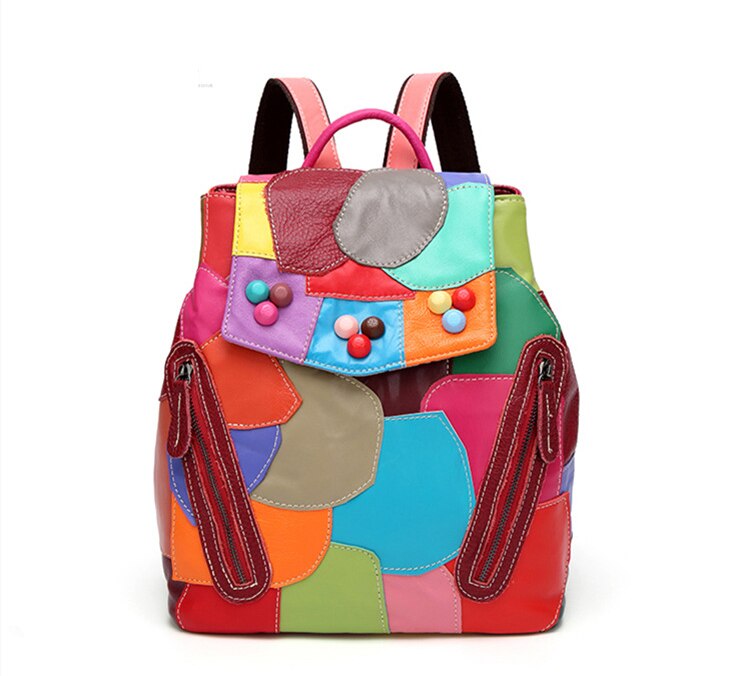 Front Display of Woosir Soft Leather Ladies Backpack