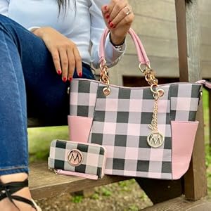 Checker Tote Bag Set Shoulder Bag Handbag