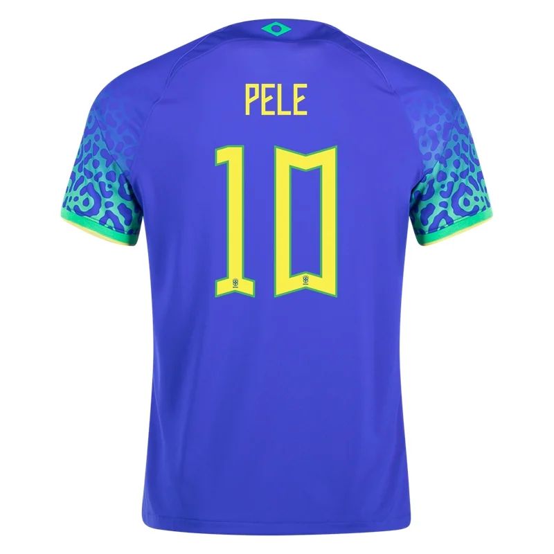 2022 Pele #10 Brazil Away Jersey-mysite Custom Football Kit- Nextkits
