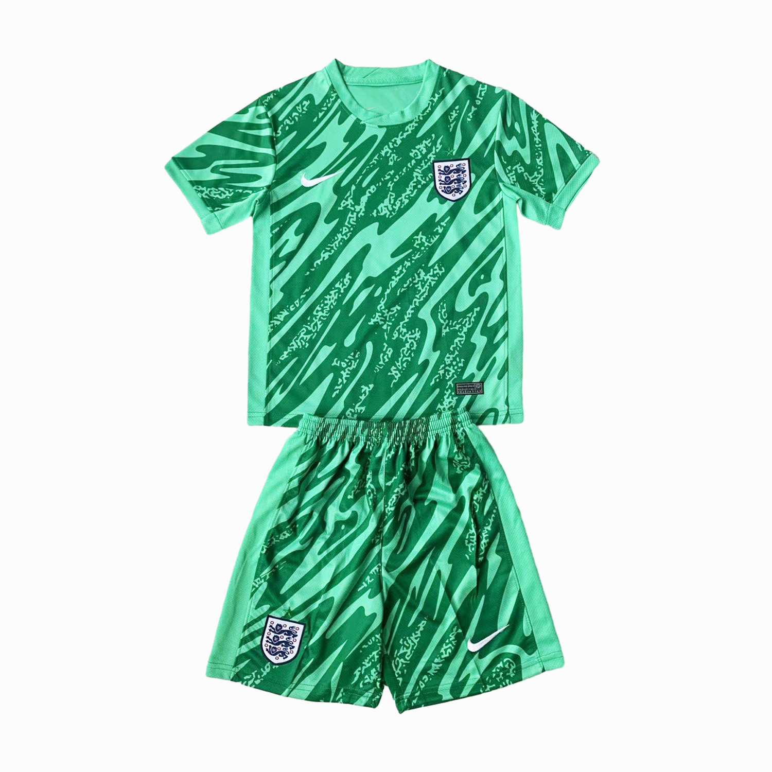 Higojerseys-England 2024 Goalkeeper Kids Kit - Green