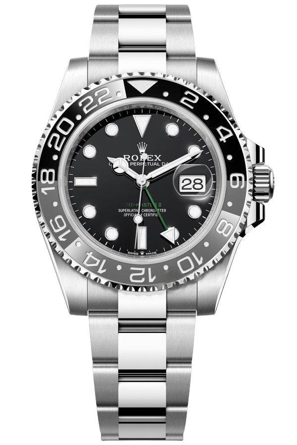 Rolex GMT Master II Black & Grey SuperClone Swiss Replica Watch RefM126710GRNR 3285 Swiss Movement