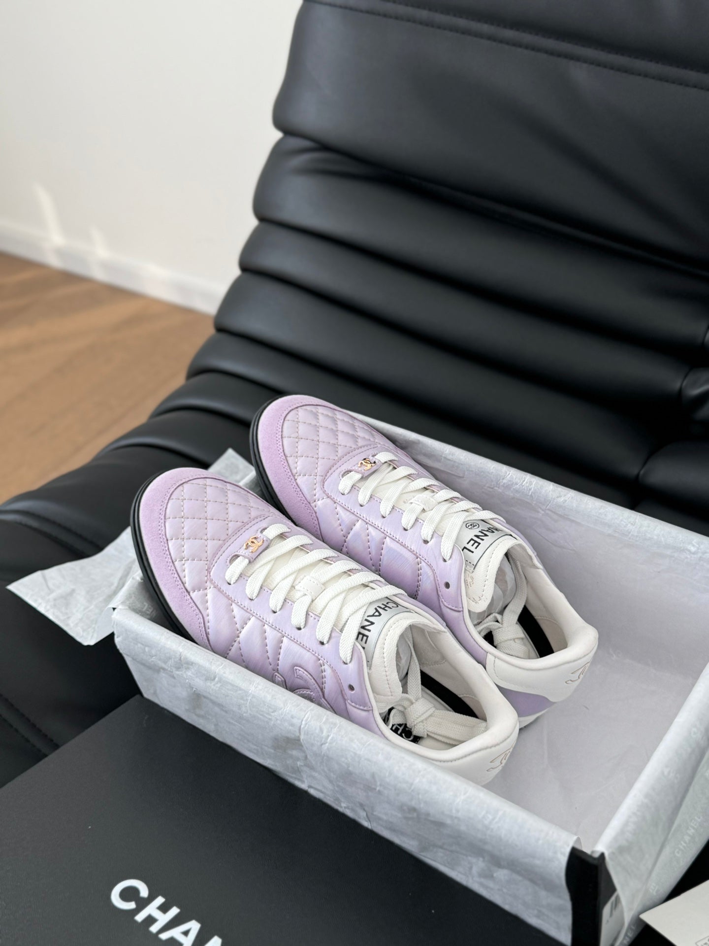 CC SNEAKER IN PALE PURPLE MIX WHITE EMBROIDERED LAMBSKIN、mysite、Cacoeks
