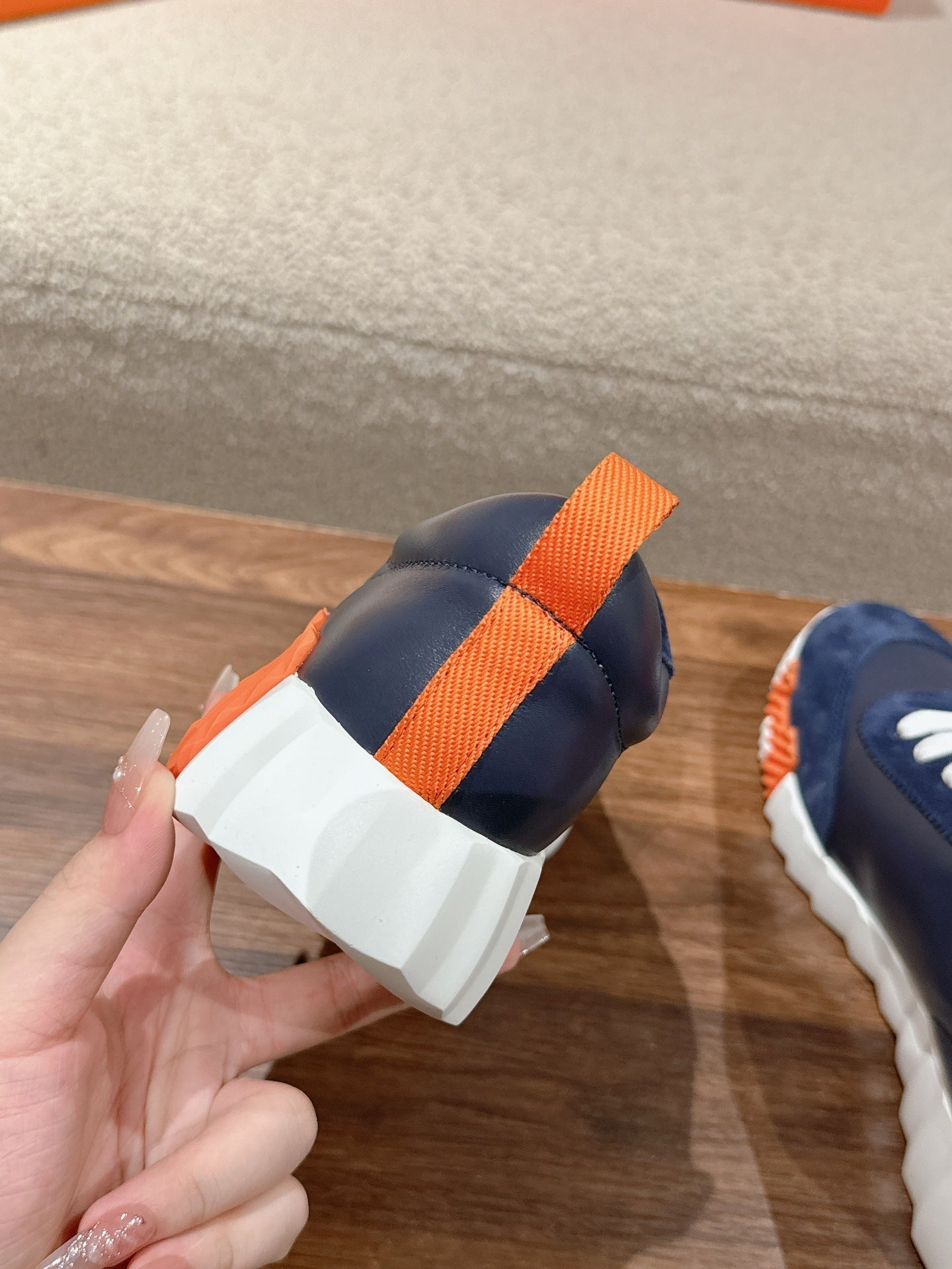 MAINLAND SNEAKER IN NAVY BLUE SUEDE AND CALFSKIN 959294、mysite、Cacoeks