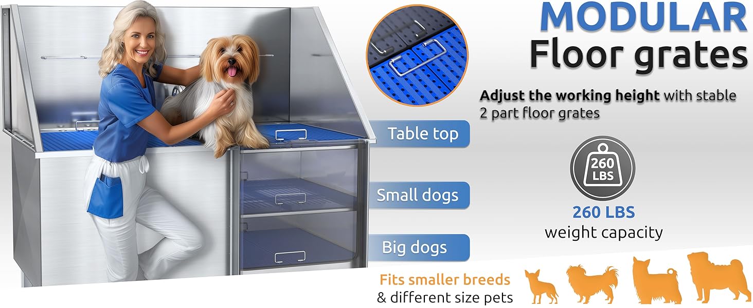kanis professional dog washing station, dog wash station, dog grooming tub for large dogs