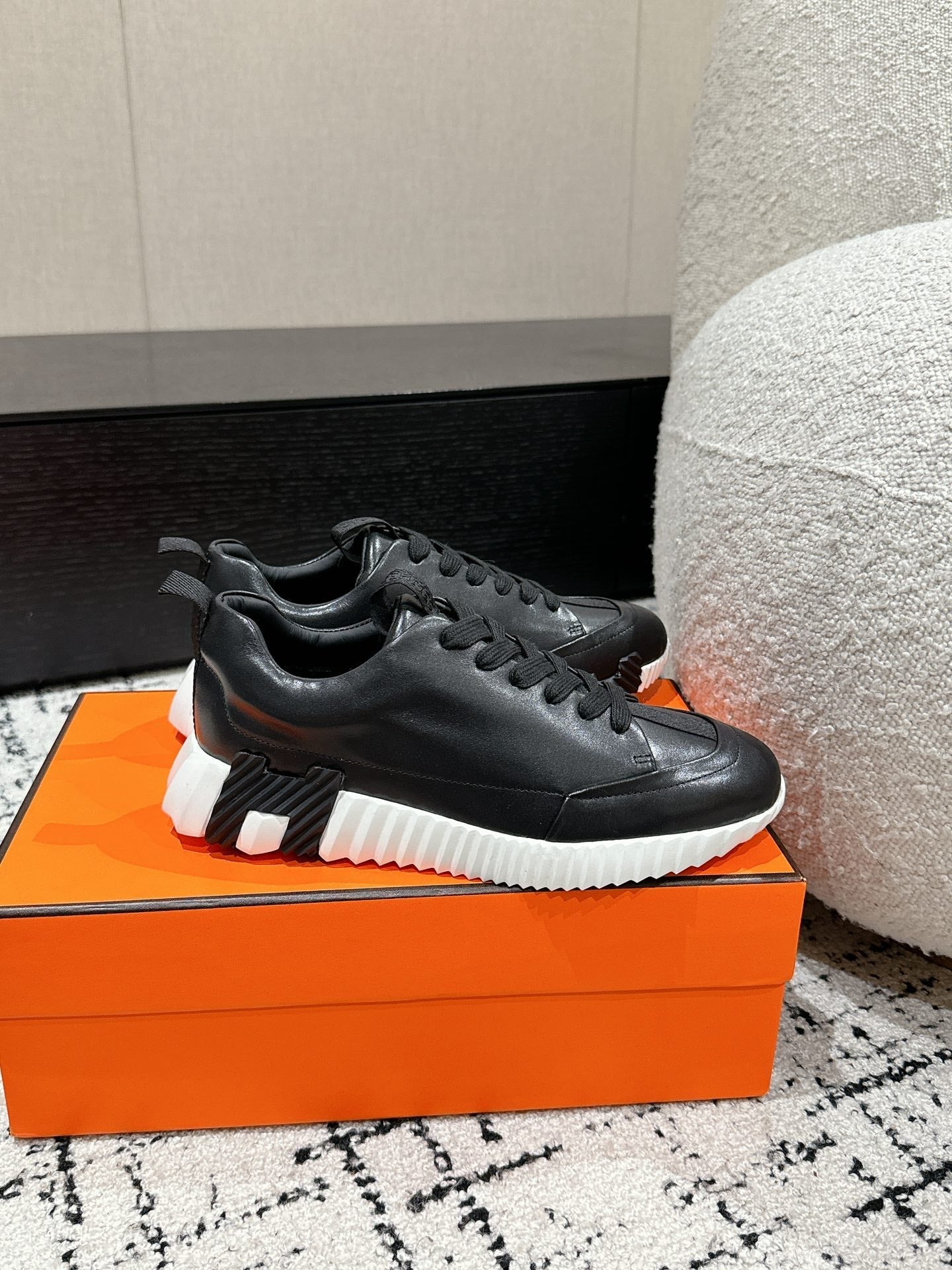 BOUNCING SNEAKER IN BLACK CALFSKIN、mysite、Cacoeks