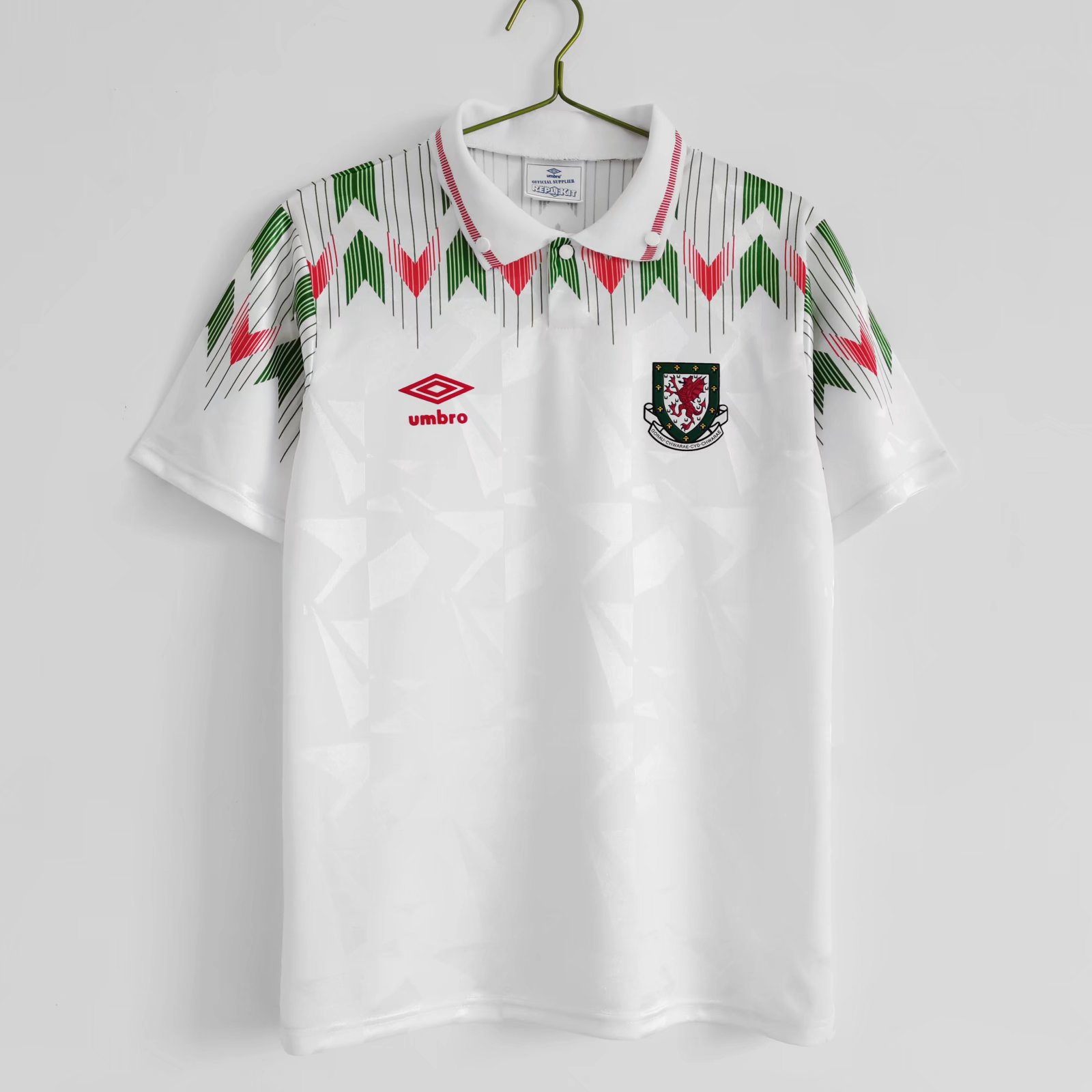 ManixJersey.com | Retro Wales 1990-92 Away Stadium Jersey -Customize Name, Number and Patch | Worldwide Shipping