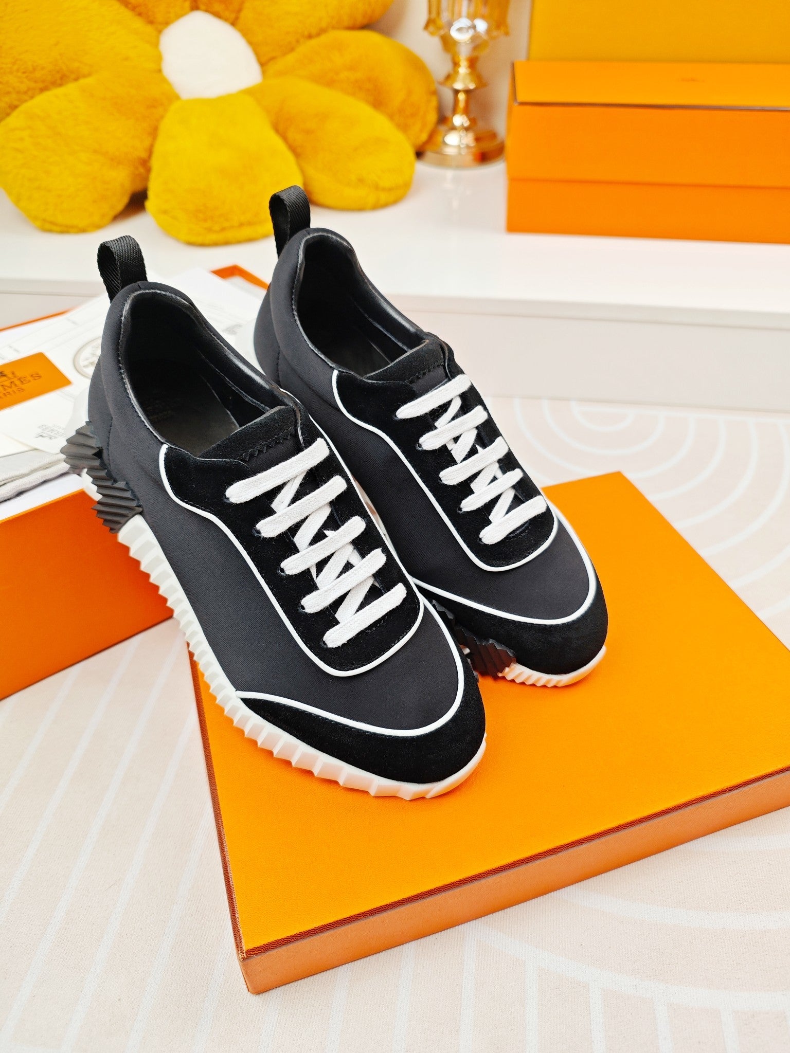 BOUNCING SNEAKERS BLACK CALFSKIN STYLIZED、mysite、Cacoeks