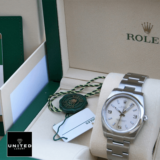 Rolex Air King Stainless Steel White Dial 114200 Replica 3 Rolex Air King114200 Stainless Steel White Dial Replica in the rolex box