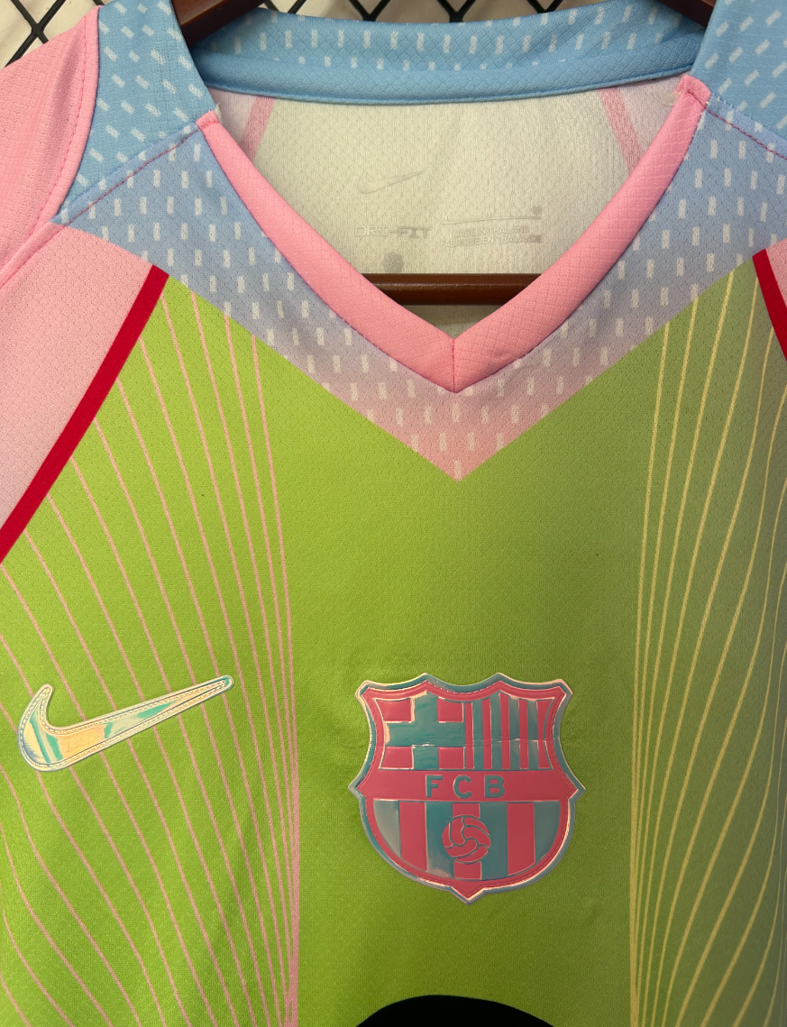 2025/2026 Barcelona concept pink green gradient football jersey 1:1 Thai quality:football jersey mysite: unitedjerseyfootball 邓江浪:football