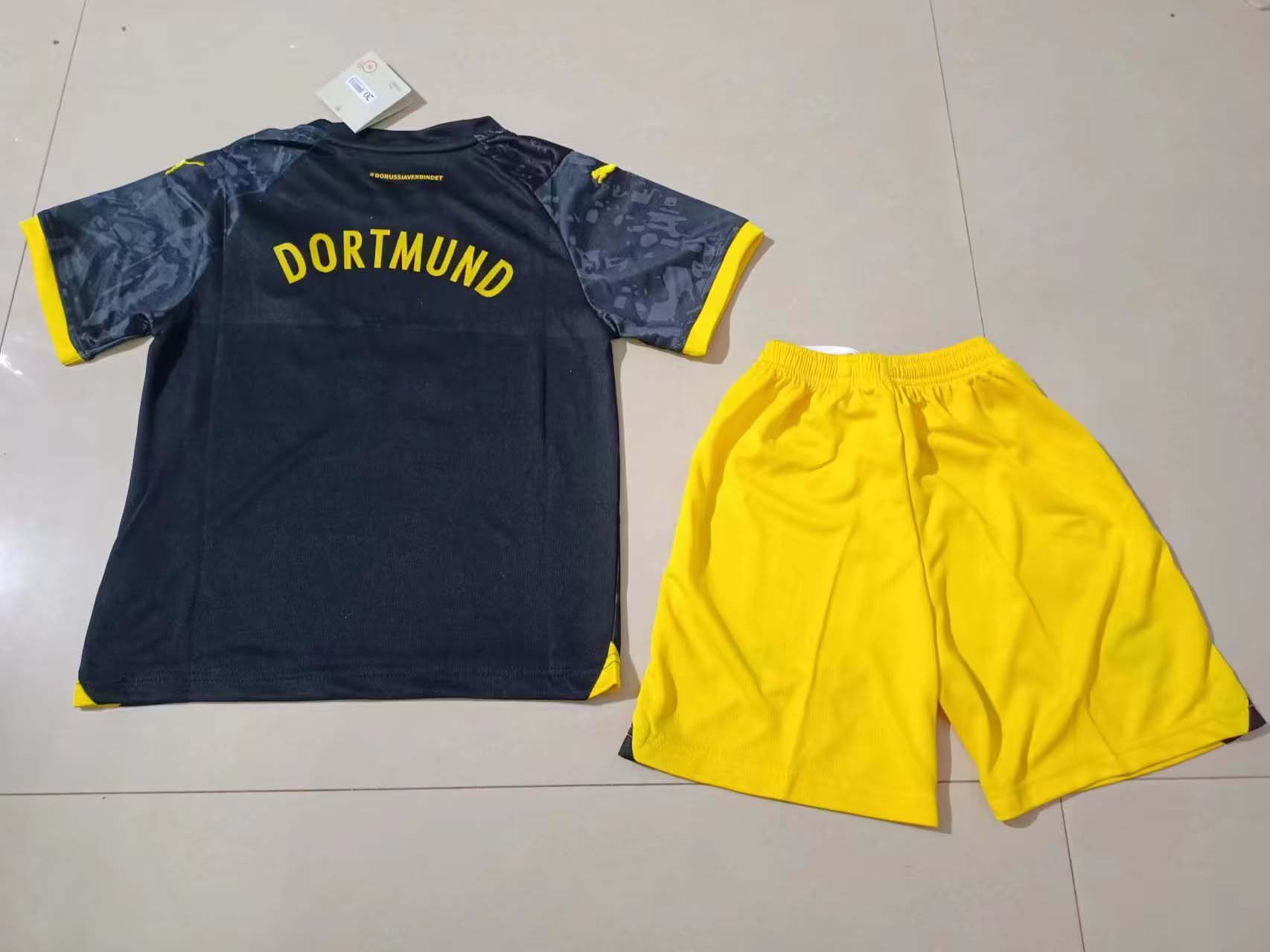2023/2024 Dortmund Away Football Shirt 1:1 Thai Quality Kids Size:football jersey mysite: unitedjerseyfootball 邓江浪:football