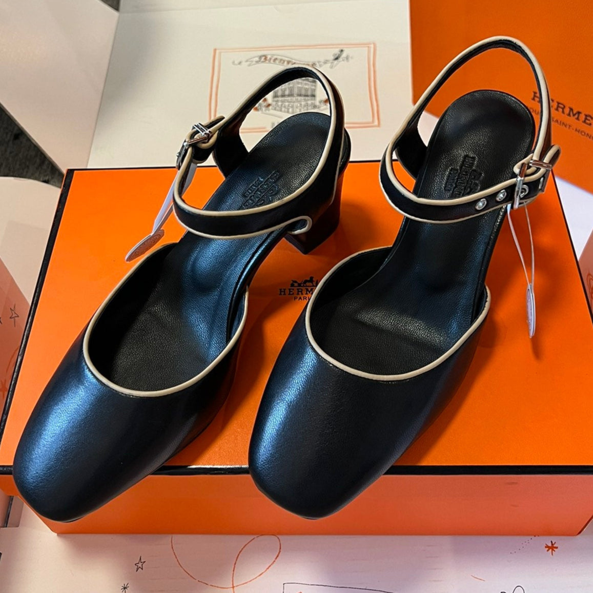 KLEO HIGH SLINGBACK IN BLACK CALFSKIN、mysite、Cacoeks