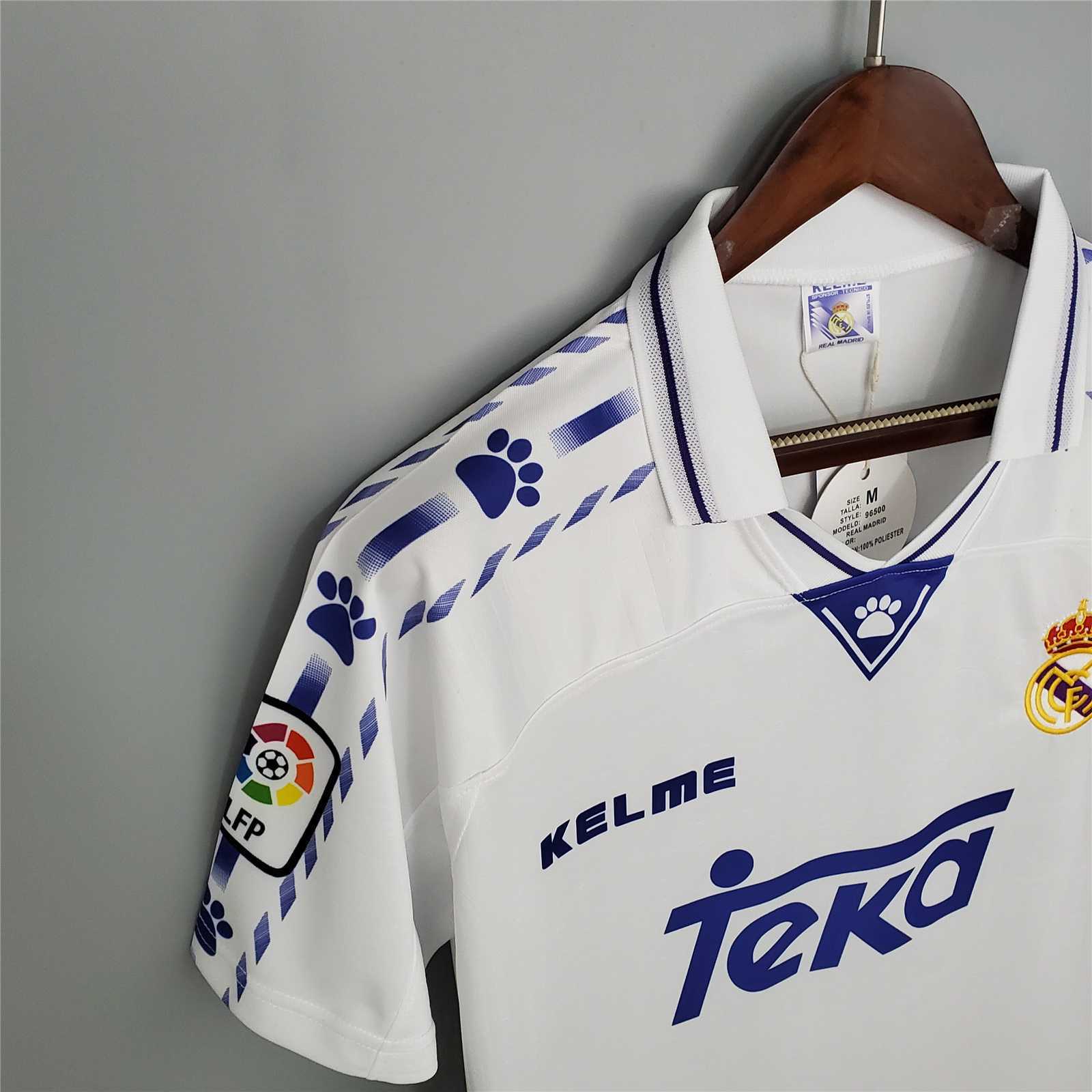 ManixJersey.com | Real Madrid Retro 96-97 Home Stadium Jersey -Customize Name, Number and Patch | Worldwide Shipping