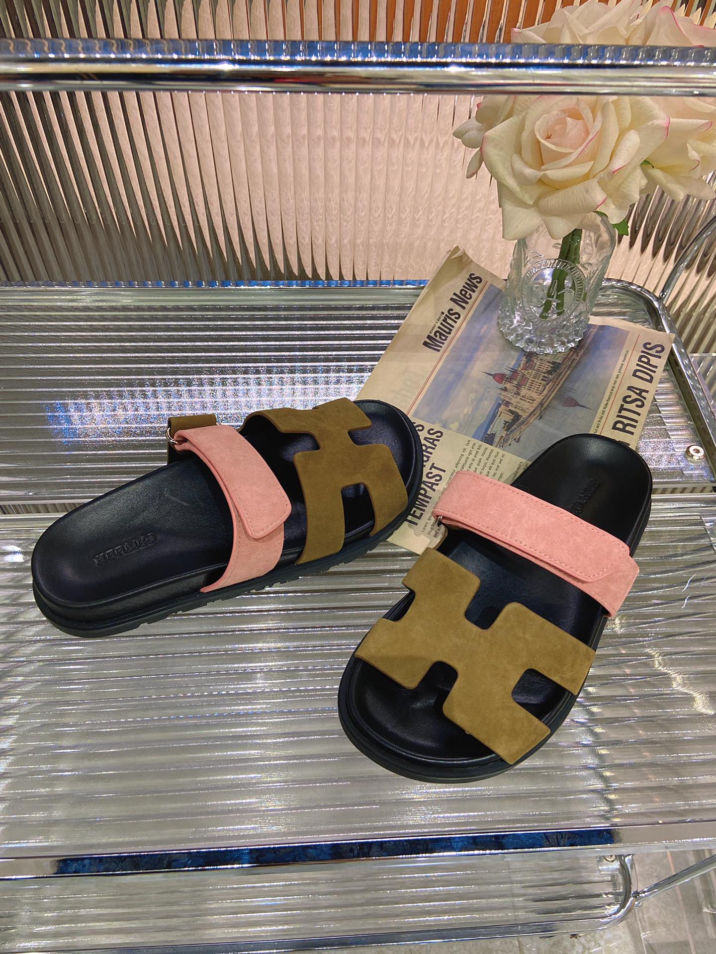 CHYPRE SANDAL ARMY MIX LIGHT PINK SUEDE、mysite、Cacoeks