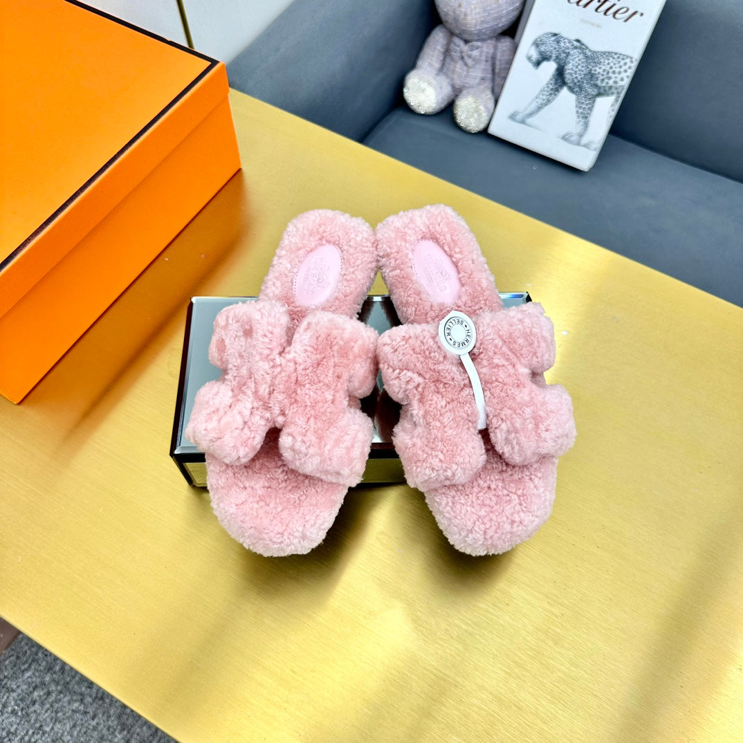 0RAN SHEARLING SANDALS BABY PINK、mysite、Cacoeks