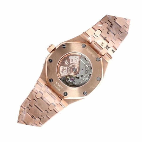 Audemars Piguet Royal Oak Iced Out Rose Gold Replica-fasswatch