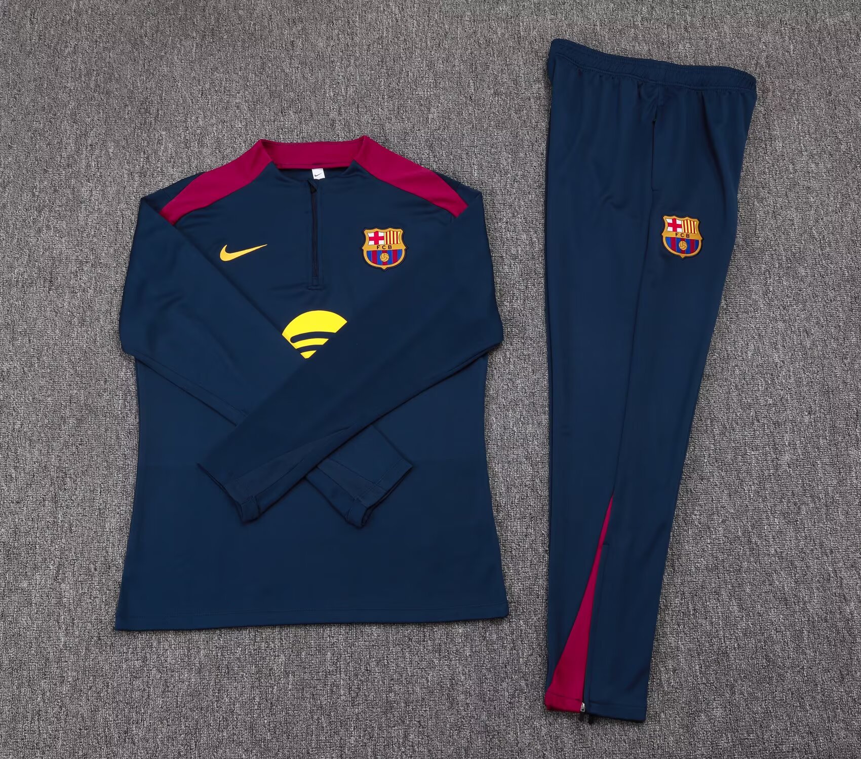 2025/2026 Barcelona Half-Pull Training Suit Royal Blue Jersey Set:football jersey mysite: unitedjerseyfootball 邓江浪:football