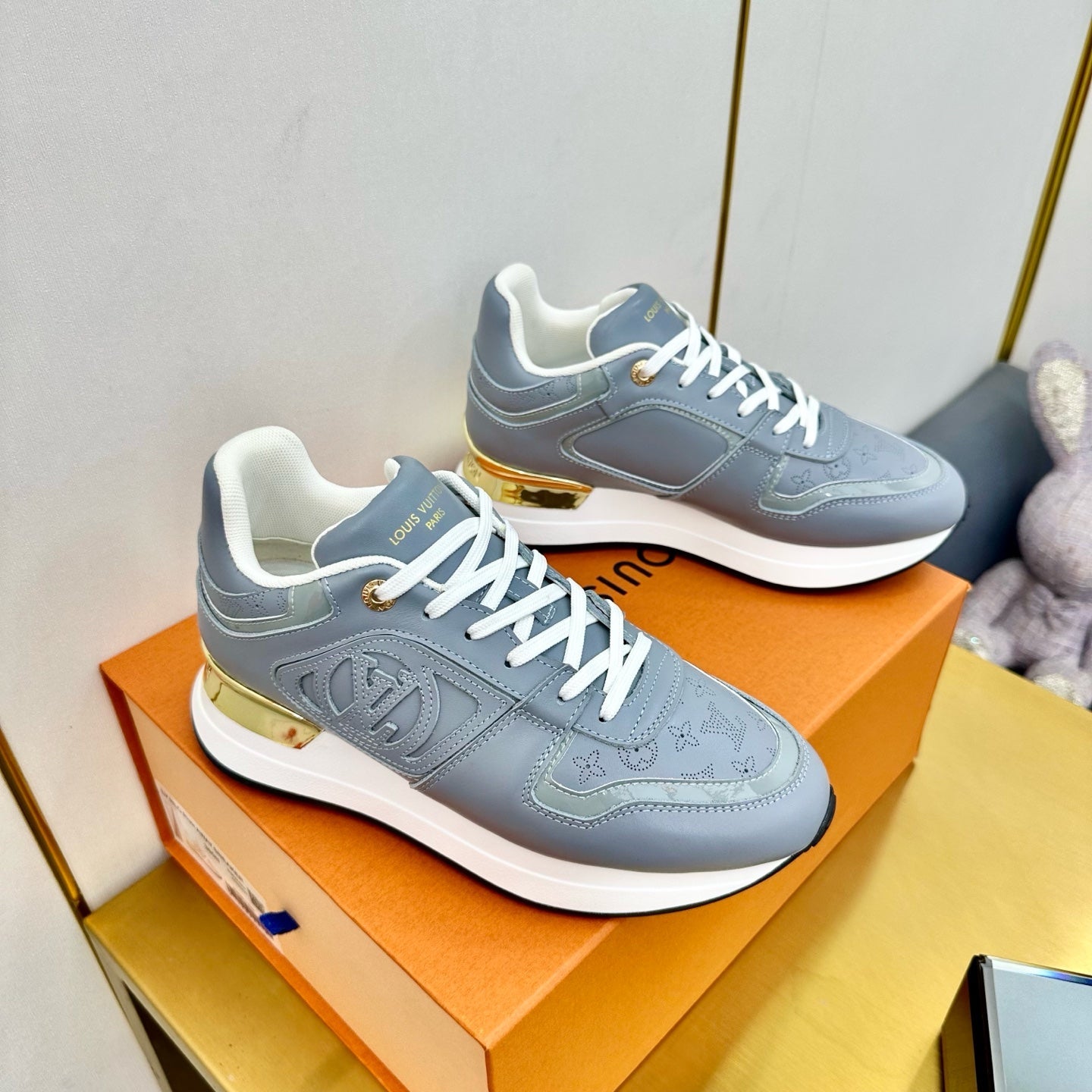 NEO RUN AWAY SNEAKER IN SHARK GRAY CALFSKIN、mysite、Cacoeks