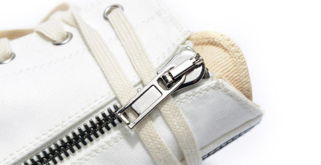 Rick Owens Canvas High Top Sneaker in White Cream、mysite、Cacoeks