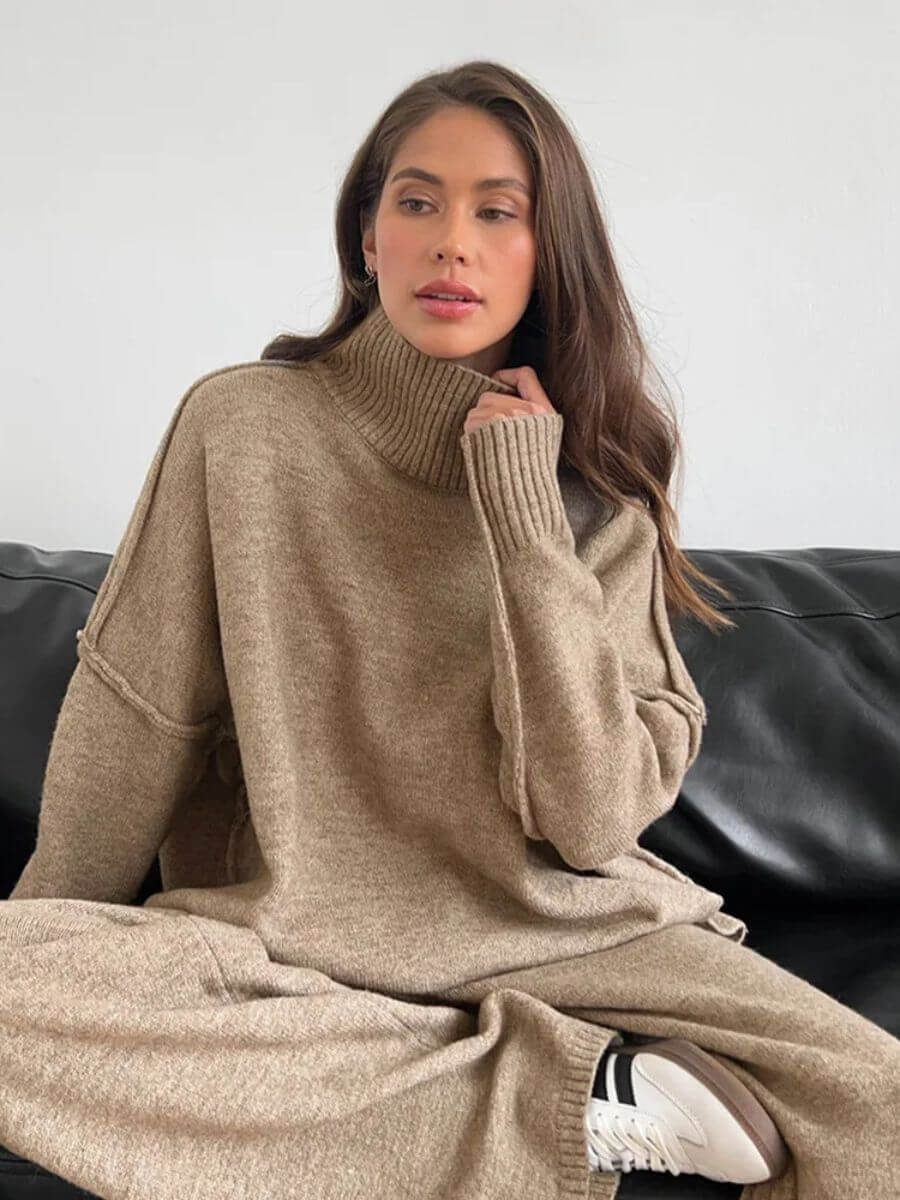 Turtleneck Knit Set