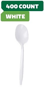 400 white soup spoons