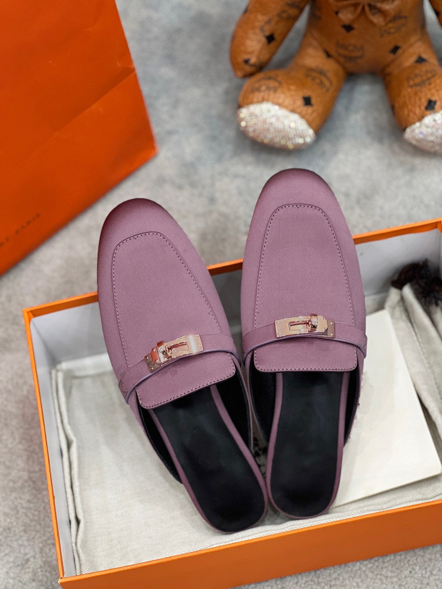 0Z Mule Purple Silk Thick Cloth/Sheepskin、mysite、Cacoeks