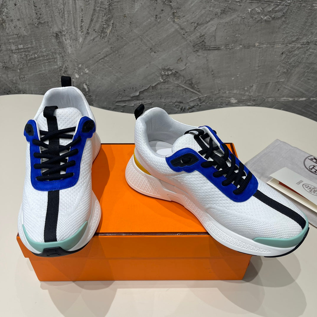 HEROS SNEAKERS WHITE MIX COBALT GOATSKIN、mysite、Cacoeks