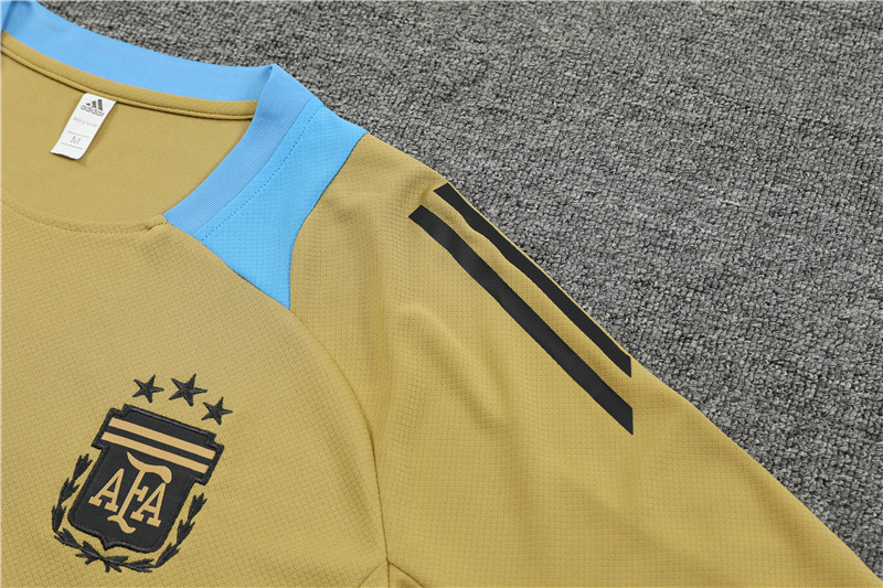 SIUjerseys-Argentina 2024 Short-Sleeve Training Set - Gold