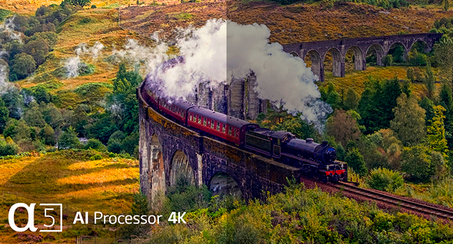 Experience enhanced picture detail and improved sound from the α5 AI Processor Gen6 