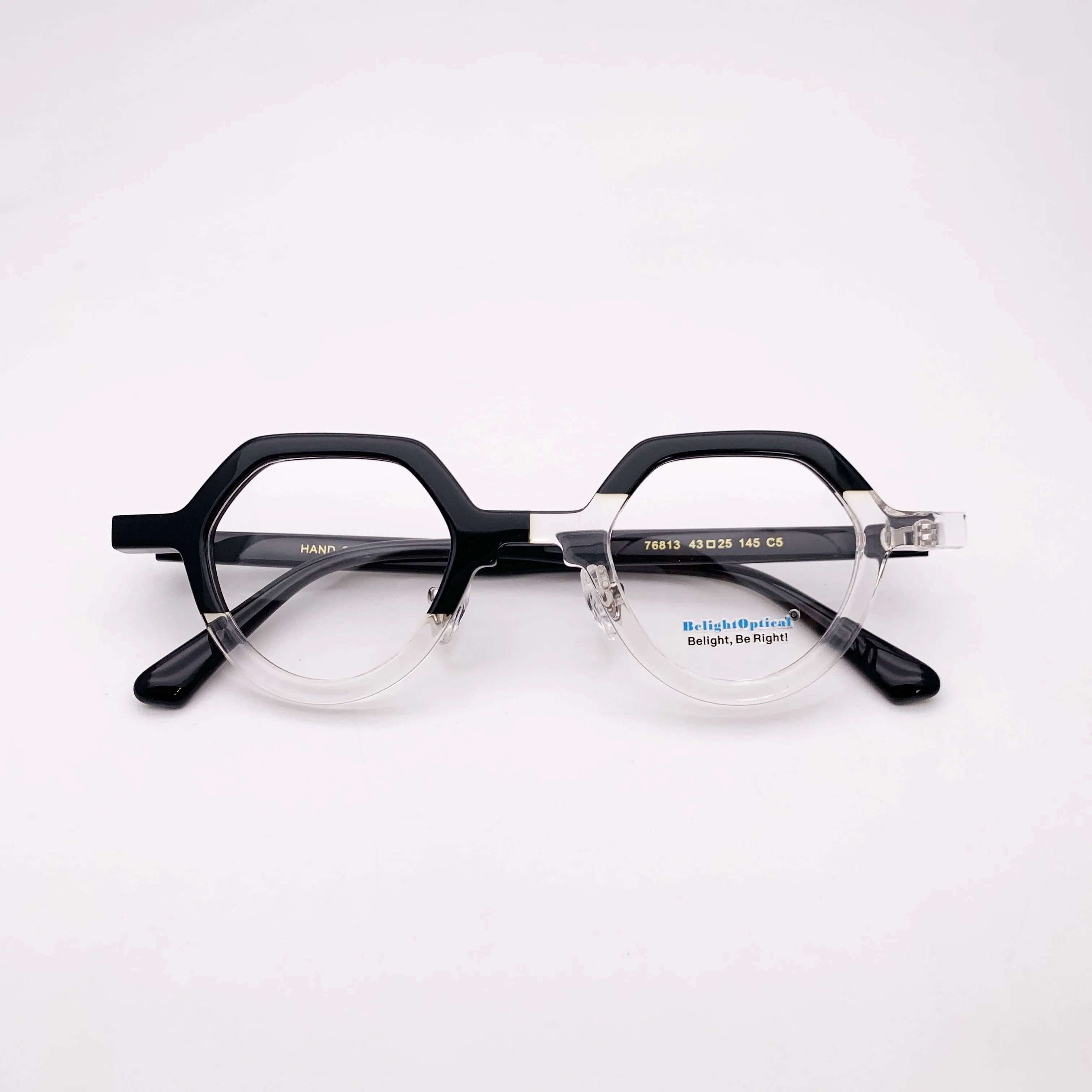 Fancy Colorful Vintage Combine Color Pear Peach Shape Optical Glasses Spectacle Frame Prescritpion Lens Women Style 76813