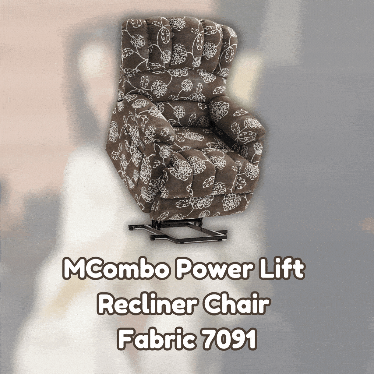 MCombo Power Lift Recliner Chair Fabric 7091 GIF Banner