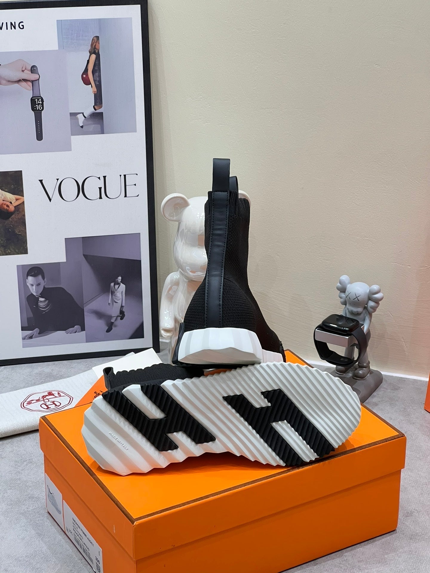 H FUN CLASSIC SNEAKER STYLISH BLACK FABRIC、mysite、Cacoeks