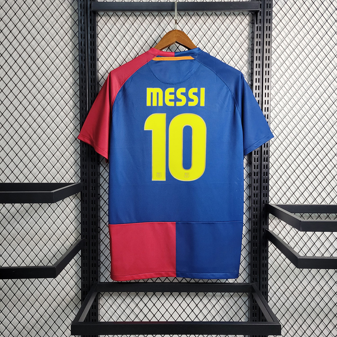 ManixJersey.com | Retro Barcelona 08-09 Home Stadium Jersey -Customize Name, Number and Patch | Worldwide Shipping