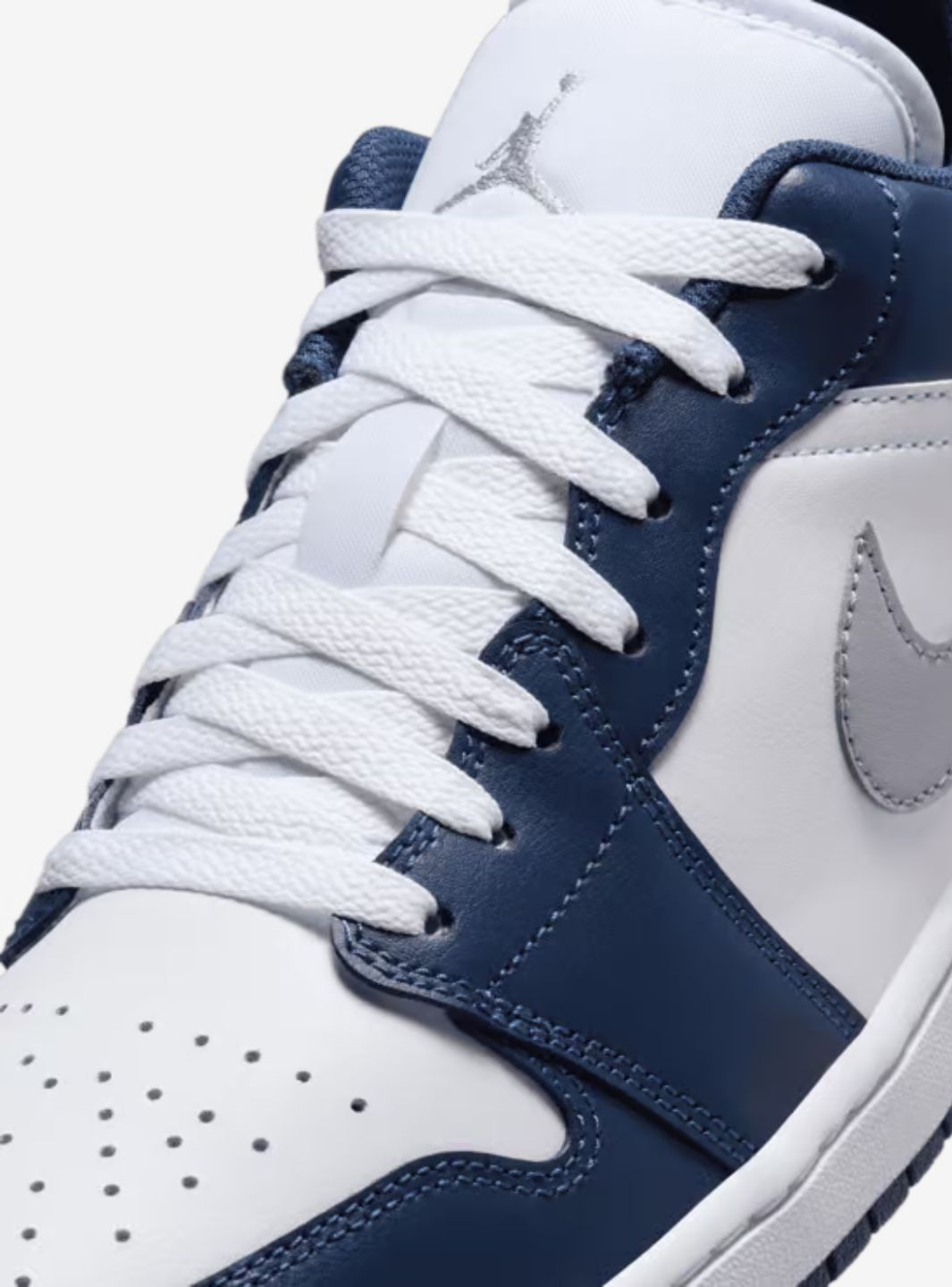 Air Jordan 1 Low Midnight Navy Wolf Grey、JORDAN、Cacoeks